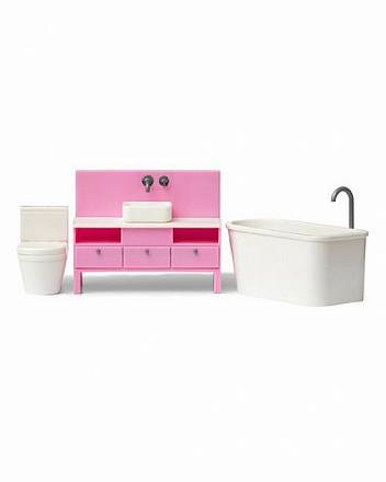 Мебель для кукольного домика Базовый набор для ванной комнаты 